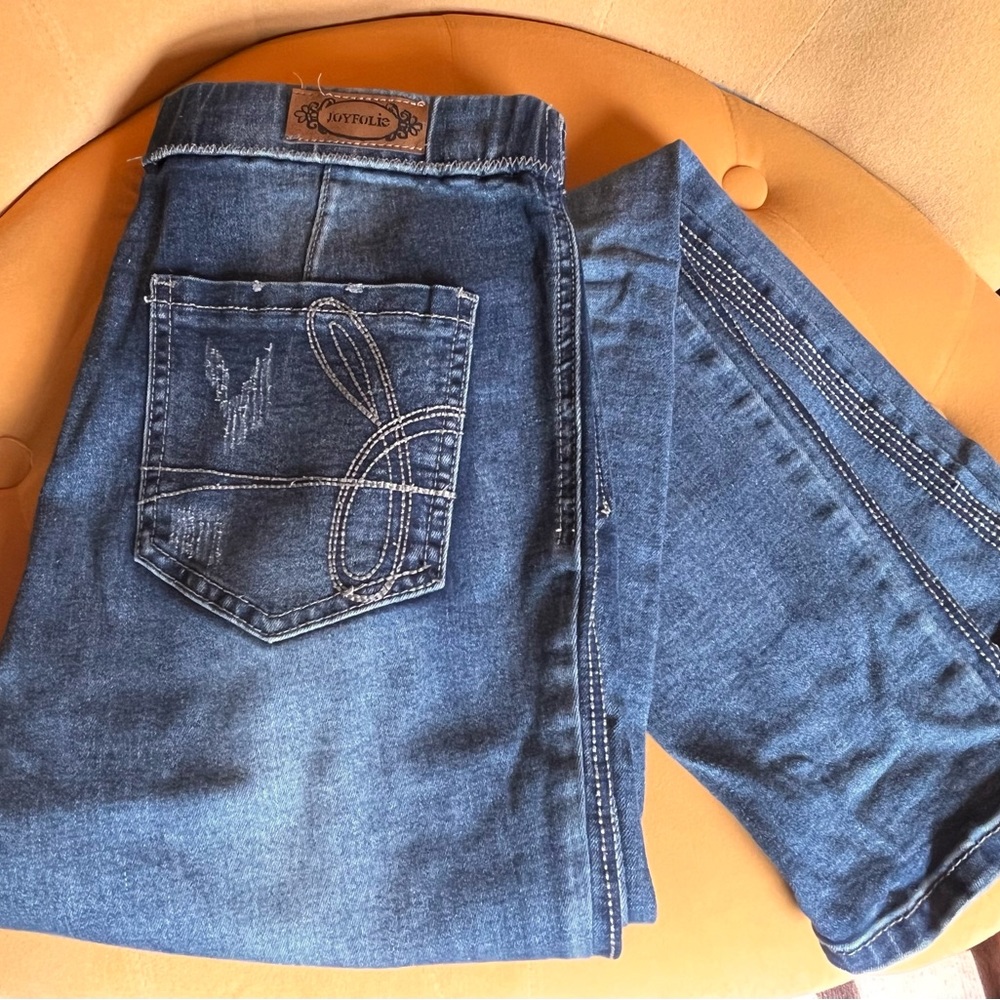 Joyfolie high rise stretch denim jegging size 28